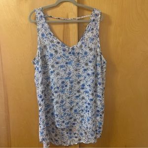 Torrid Floral V Neck Sleeveless Blouse